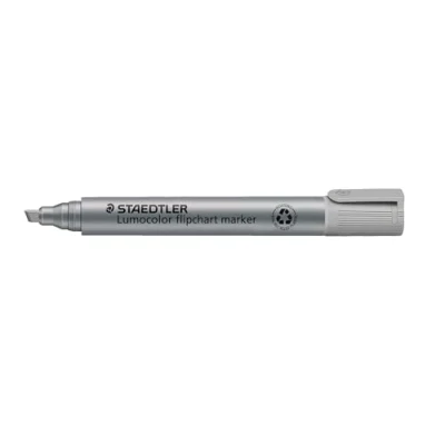 Image de Staedtler Flipchart Lumocolor 356 B 8 Marqueurs à pointe biseautée séchage rapide et sans odeur Gris