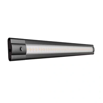 Image de ledscom.de LED Unterbauleuchte SIRIS, 30cm, plat, noir, 3,9 W, 370lm, blanc, interrupteur, mur, prise, 40cm, barre, armoire, Led, lampe, applique, meuble bas, éclairage, lampe murale