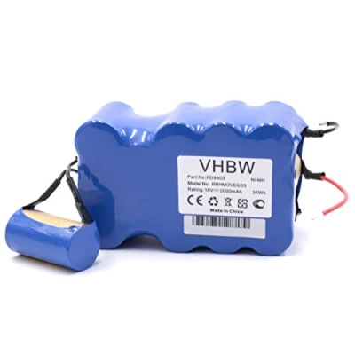 Image de vhbw 1x Batterie Compatible avec Bosch BBHMove4, BBHMove6, BBHMove6/03 aspirateur (2000mAh, 18V, NiMH)