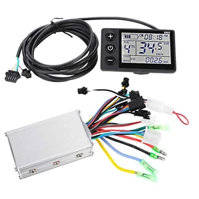 Image de Kit de contrôleur sans balais, 250 W/350 W, vélo électrique balais avec panneau d&#039;affichage LCD étanche pour électrique, scooter, tricycle guidon 22,5 mm (36 V/48 V,