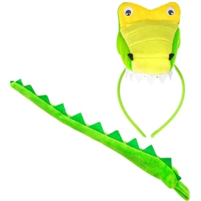 Image de Widmann 09738 Crocodile Ensemble serre tête et queue pour femme Jaune/vert Taille unique