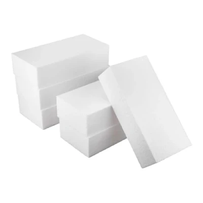 Image de MCE Commerce Rectangles en polystyrène Blocs pour Le bricolage 20 5 cm, Blanc, 20x10x5cm, Set de 6 Pièces