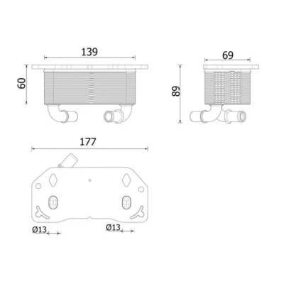 Image de MAHLE ORIGINAL CLC 336 000P Radiateur d&#039;Huile sans joint d&#039;étanchéite VOLVO: V40 3/5 portes, V70 3, XC60 I