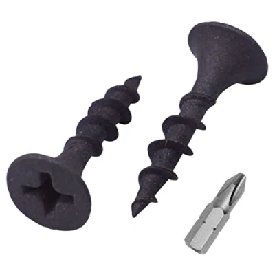 Image de SKIR&#039;CO Lot de 700 vis avec finition phosphatée noire 3,5 x 19 mm pour cloison sèche, à bois, tête cruciforme, plaque plâtre