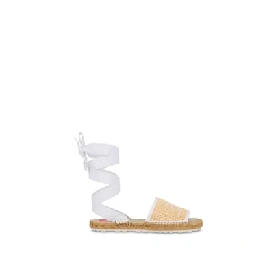 Image de LOVE Moschino ROPE Espadrilles, Femme, Taille: 40, Natural/black Textile
