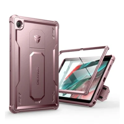 Image de Dexnor pour Coque Samsung Galaxy Tab A9 Plus, [Protecteur d&#039;écran intégré et Support] Protection de qualité Militaire Robuste Antichoc Plus Noir