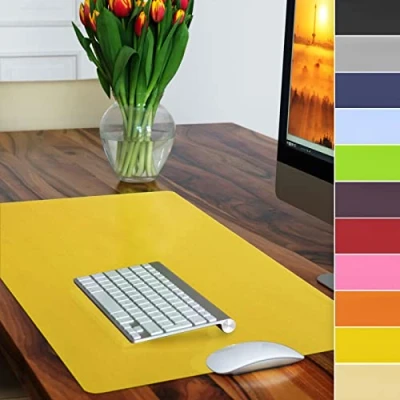 Image de Sous main de bureau Avec revêtement antidérapant Idéal pour une utilisation au ou à domicile Disponible dans des nombreuses couleurs 65 x 50 cm Jaune