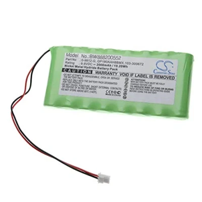 Image de vhbw Batterie Compatible avec Visonic PowerMaxComplete, AmberLink, Amber Select, Powermax Pro système d&#039;alarme (2000mAh, 9,6V, NiMH)