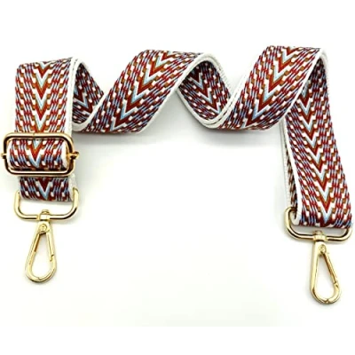 Image de Bandouliere de Rechange Sac Reglable Bleu Rouge, Sangle a Main Remplacement, Universelles mit Boucle Dore pour Femme à Main, Bandoulière, 20