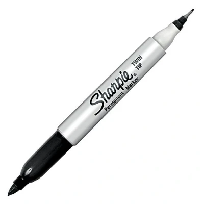Image de Sharpie Twin Tip Marqueur 2 en 1 Pointe Ultra Fine/Fine Noir
