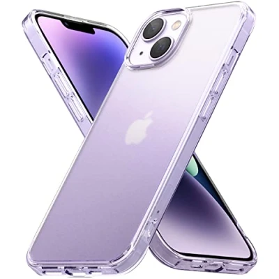 Image de Ringke Compatible avec Coque iPhone 14 Plus Anti Empreintes Digitales [Fusion Matte] Translucide Solide Rigide Polycarbonate Back TPU Souple Bumper Étui Antichoc Protection Matte Clear