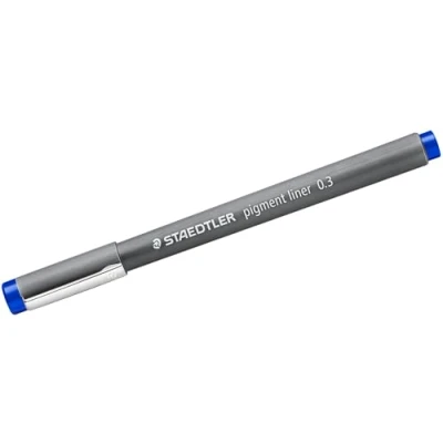 Image de STAEDTLER Stylo feutre Pigment Liner 308 pointe calibrée 0,3 mm Bleu
