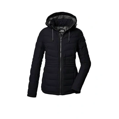 Image de killtec Femme Veste matelassée avec capuche amovible/veste fonctionnelle est hydrofuge KOW 10 WMN QLTD JCKT, schwarz, 46, 41807 000