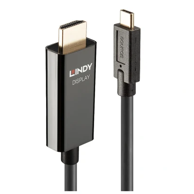 Image de Lindy 43317 câble vidéo et adaptateur 10 m USB Type C HDMI A (Standard) Noir Neuf