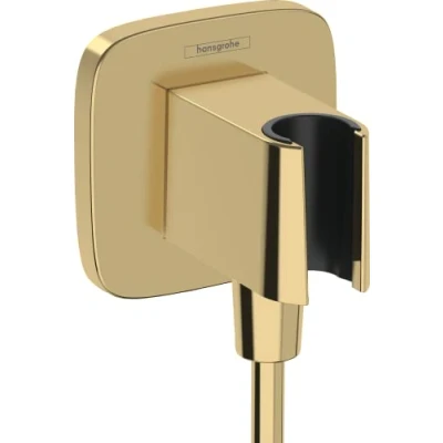 Image de hansgrohe FixFit Q Coude de raccordement avec Support douche, pommeau Aspect doré poli, 26887990