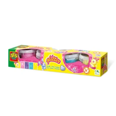 Image de SES Creative Pâte à Modeler pailletée 4x90gr