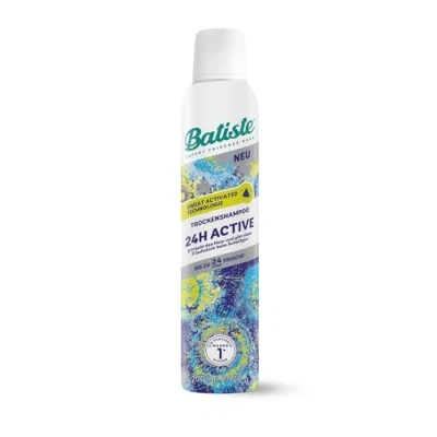Image de Batiste Hair Care 24H Shampooing sec actif sans rinçage avec parfum vivifiant, technologie sudation activée, végétalien et invisible, 200 ml