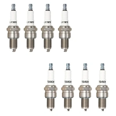 Image de TORCH 8pcs F7RTC Bougie d&#039;allumage Remplacer pour NGK 5534/BPR7ES V line 19, BOS CH 7992/WR5DC 4038/WR5DP, Cham pion 332/RN7YC 415/RN9YC 818/RN2C, W22EPR U/3088, R41CXLS, OEM