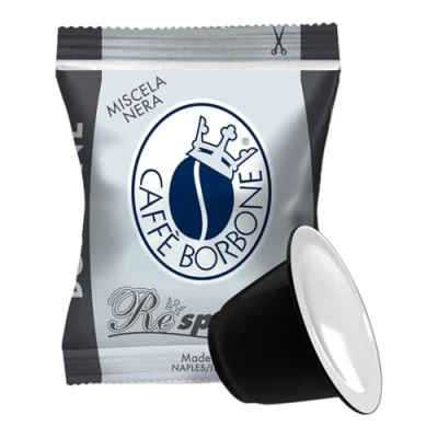 Image de Caffè Borbone Respresso, Mélange Noir 100 Capsules Compatibles avec les machines à café usage domestique Nespresso*