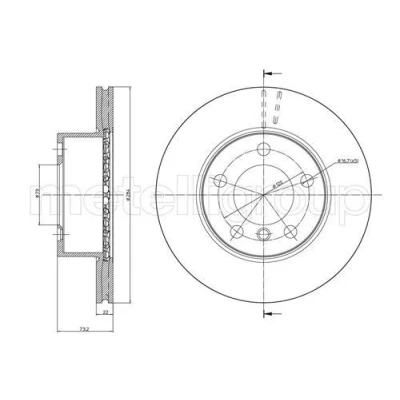Image de Disque de frein METELLI 23 0810C