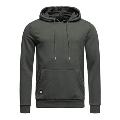Image de RED BRIDGE Sweat à Capuche Sweatshirt avec Poche Frontale Pull de Base Large Gamme Couleurs Kaki M