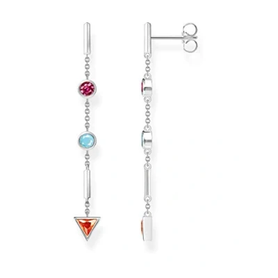 Image de THOMAS SABO Dames Argent sterling 925 Autre forme Oxyde de Zirconium Boucles d&#039;oreilles H2178 477 7