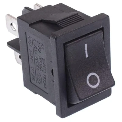 Image de On/Off avec interrupteur à bascule rectangulaire A 250 V DPST ON OFF