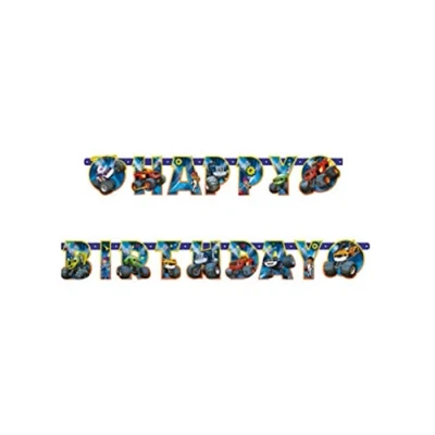Image de Amscan 7AM9901359 Happy Birthday Blaze, 180 x 15 cm, multicolore