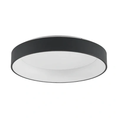Image de LED Plafonnier Aleksi à intensité variable (Moderne) en Noir Métal e. a. pour Cuisine (1 lampe,à), Eclairage LED, Lampe Luminaire Plafonnier, Plafond, Eclerage