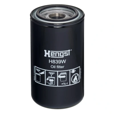 Image de HENGST FILTER H839W Filtre à huile 1 1/8 16UN vissé