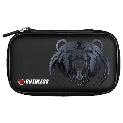 Image de RUTHLESS Étui de rangement professionnel pour fléchettes disponible en plusieurs designs., Noir , M, Motif Cobra Portefeuille 3 volets