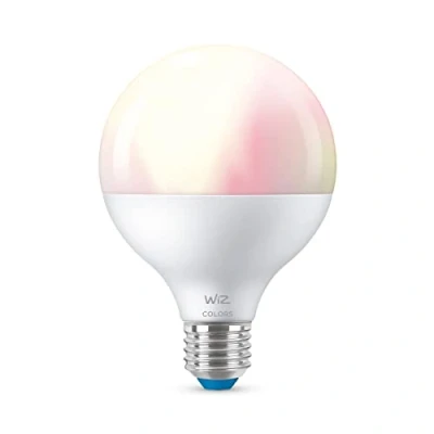 Image de WiZ ampoule couleur LED connectée Wi Fi E27, Globe, couleur, équivalent 75W, 1055 lumen, fonctionne avec Alexa, Google Assistant et Apple HomeKit