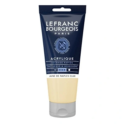 Image de Lefranc Bourgeois Acrylique Fine Tube 80ml Jaune De Naples Clair