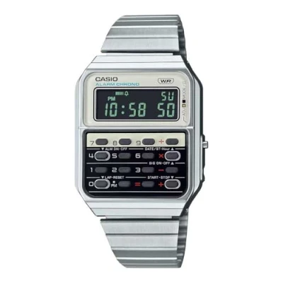 Image de Casio Heritage CA500 Unisex Montre à affichage digital silvercoloured, Taille: One Size, Silver coloured