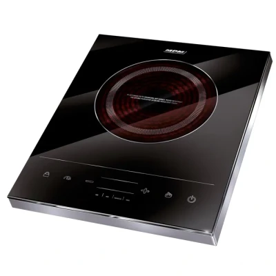 Image de MPM MKE 06 Plaque a Induction de Table, Portable, Surface du Verre, Panneau Tactile, Température Réglable 60 à 240C, Timer, Programmable, 1800W
