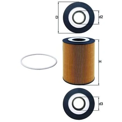 Image de MAHLE ORIGINAL OX 359D Filtre à huile Cartouche filtrante DAF: CF 85