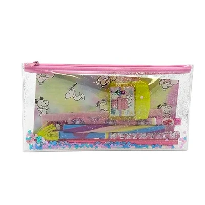 Image de CYPBRANDS Snoopy Trousse avec Accessoires de Papeterie, Set Mixte Enfant, Mutlicolor, Taille Unique