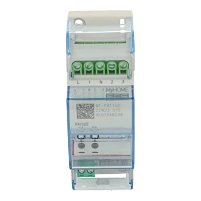 Image de BTicino F411U2 MyHome_Up Contrôleur Modulaire Multi Applications Volets Roulants et Moteurs 2 Sorties, 10A, Modules