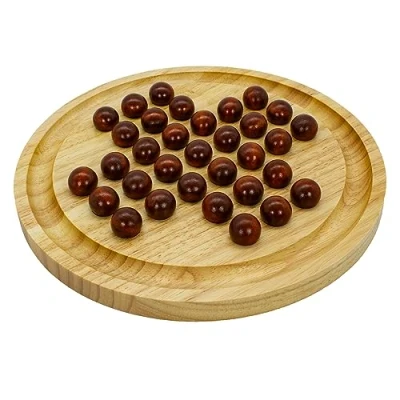 Image de GICO Jeu de solitaire en bois Solitaire/solitaire D23 cm société Design élégant et stable pour jeunes moins 7961