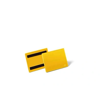 Image de Durable 175604 Lot de 50 Pochettes Logistiques Magnétiques A6 Format Paysage, Jaune
