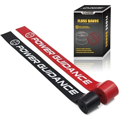 Image de POWER GUIDANCE Floss Bands (Pack 2) Bande d&#039;activation de la Circulation Compression et résistance pour Le renforcement des Muscles articulations dans différentes Force
