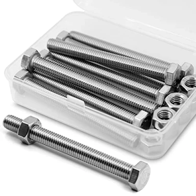 Image de M8 x 100mm 8PCS Boulons à six pans en 304 Acier Inoxydable de Coin Extérieur Vis Hexagonale,Boulons et écrous Sortilège Ensemble