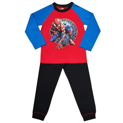 Image de Marvel Pyjama Spiderman pour garçons (as8, âge, 9_ans, 10_ans, régulier) Multicolore (SKP4920)