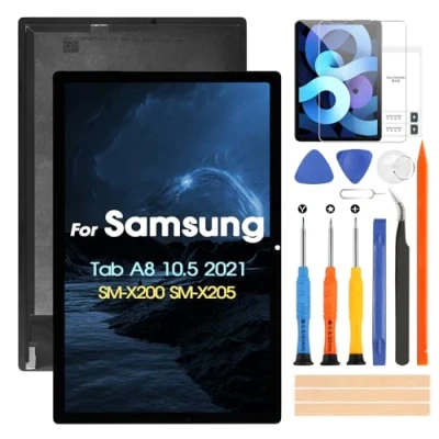 Image de Écran LCD pour Samsung Galaxy Tab A8 2021 SM X200 X205, Remplacement de l&#039;écran tactile Digitazer Assemblée avec Kit réparation (10,5 Pouces)