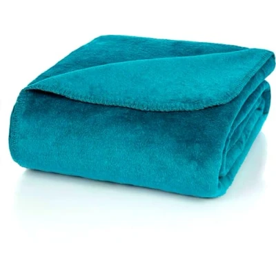 Image de Glart Plaid uni XL 150 x 200 cm Douce et Chaude en Laine Extra Moelleuse comme, Couverture Douillette, jeté de canapé, Cotton, Essence