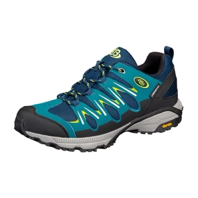 Image de Brütting Mixte Expedition Chaussure de course tout terrain, Bleu Pétrole Citron, 42 EU