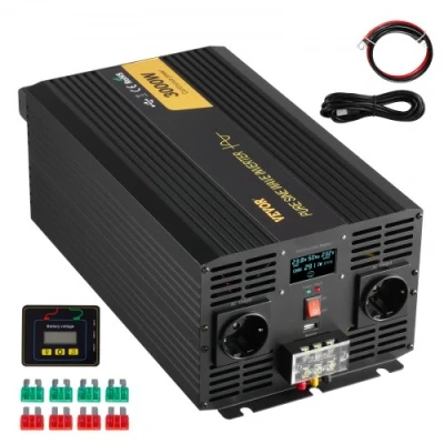 Image de VEVOR Zuivere Sinusomvormer Spanningsomvormer 3kW DC24V naar AC230V Omvormer