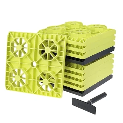 Image de LTWHOME RV Bloc de nivellement Lourd pour Le vérins à Roues Simples et Doubles 21.5 * 21.5cm (10 pièces)