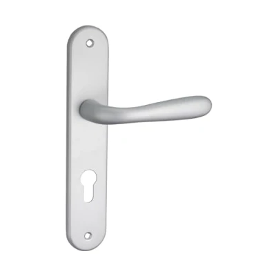 Image de THIRARD Ensemble de poignées pour porte d&#039;entére Goccia trou cylindre, carré 7mm, entr&#039;axes 195mm, chromé satin