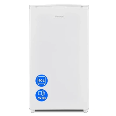 Image de MEDION Réfrigérateur avec bac à glaçons (90L de capacité utile totale 80L réfrigération 10L glaçons, tiroir légumes transparent, en pose libre, charnière porte interchangeable, pieds